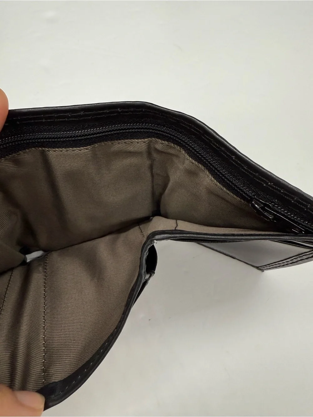 Dickies Black Leather Trifold Wallet
